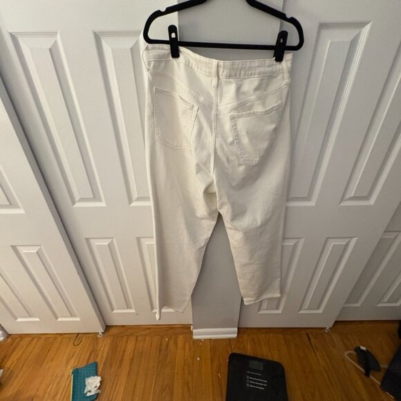 Old Navy High Rise OG Loose 14 Tall White - Picture 2 of 3